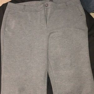Gray stretch bootcut pants